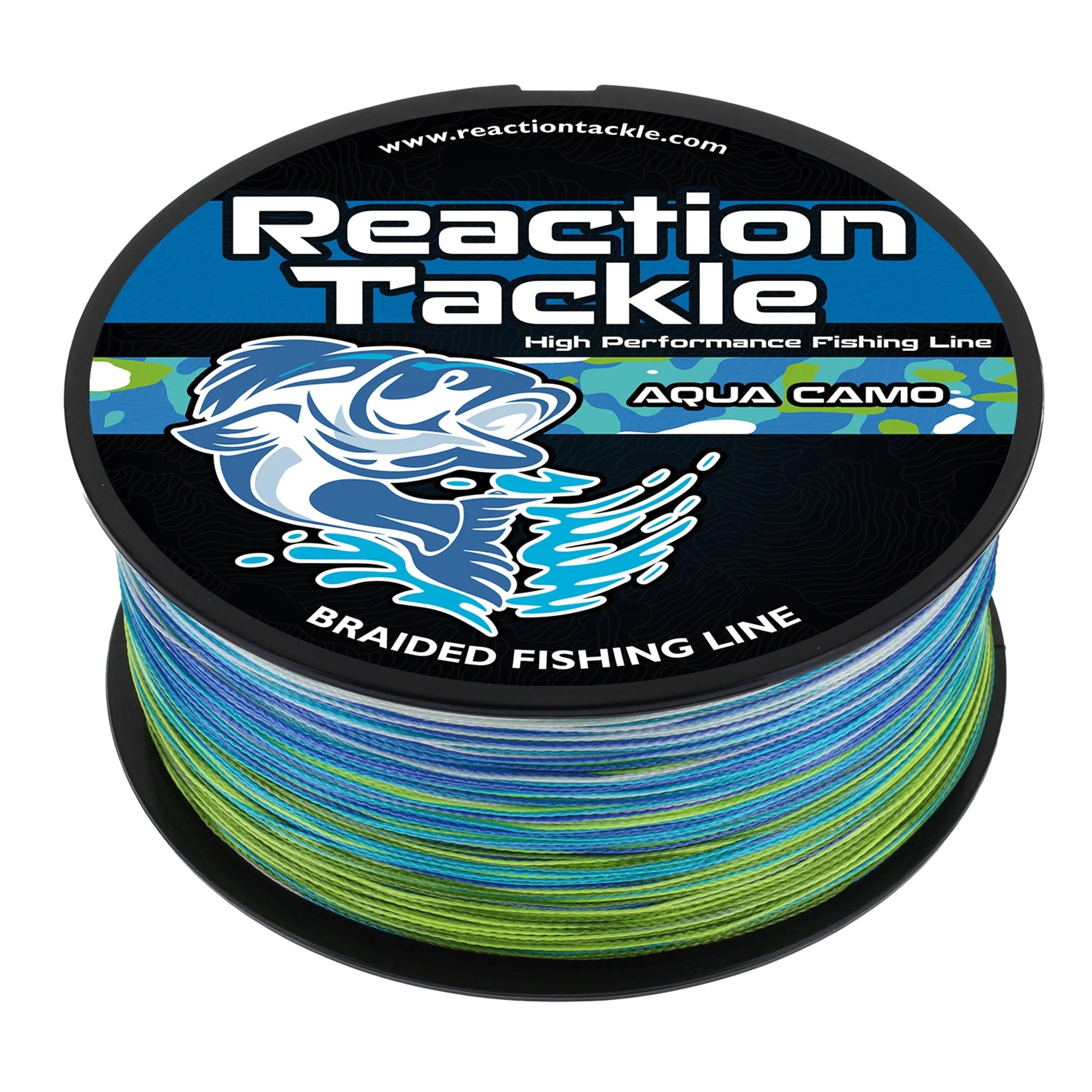 Braided Fishing Line – Pro Grade PE Braid, Super Strong, Abrasion-Resistant, Zero Stretch for Freshwater & Saltwater - Aqua Camo - 50LB / 1500Yd