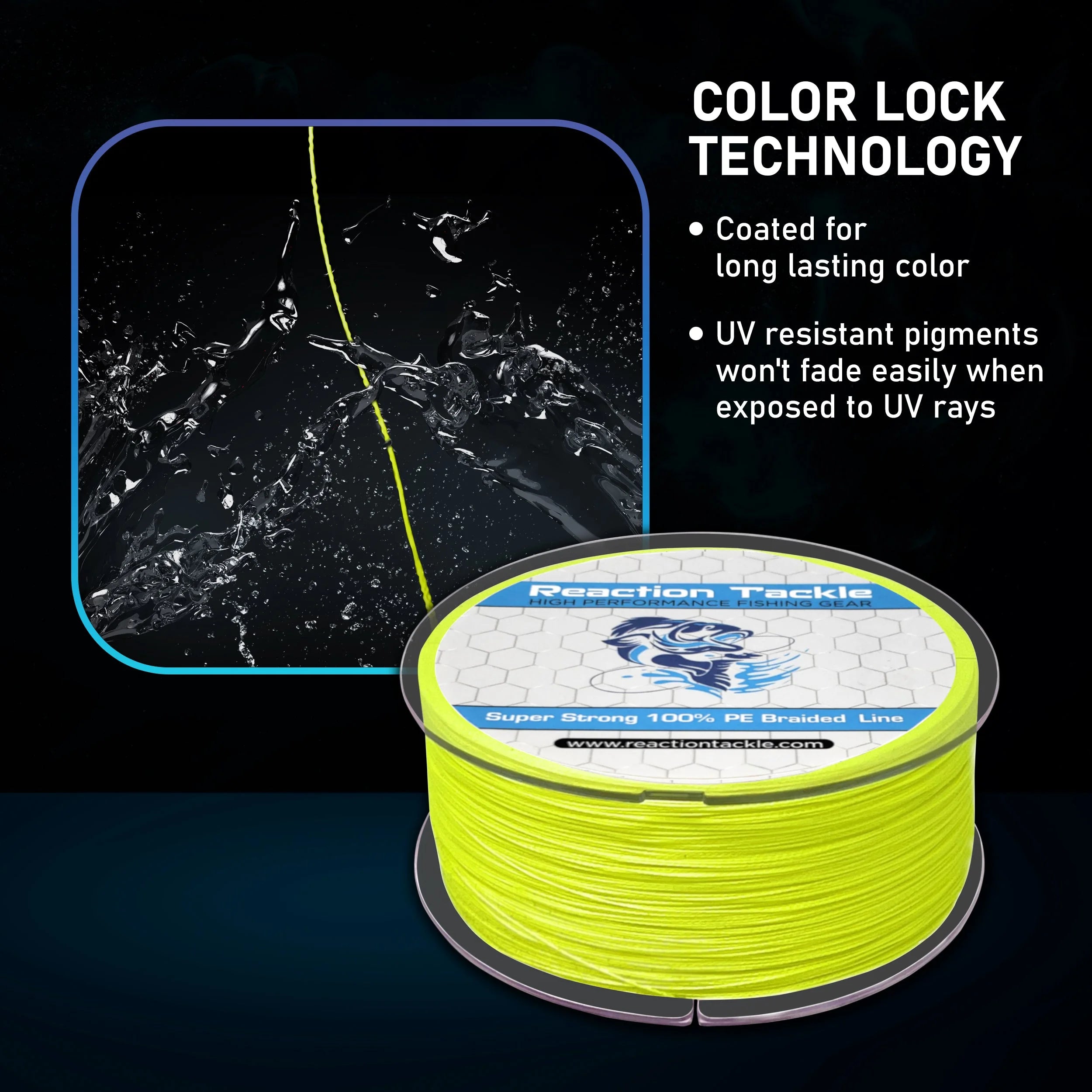 Braided Fishing Line – Pro Grade PE Braid, Super Strong, Abrasion-Resistant, Zero Stretch for Freshwater & Saltwater - Aqua Camo - 50LB / 1500Yd