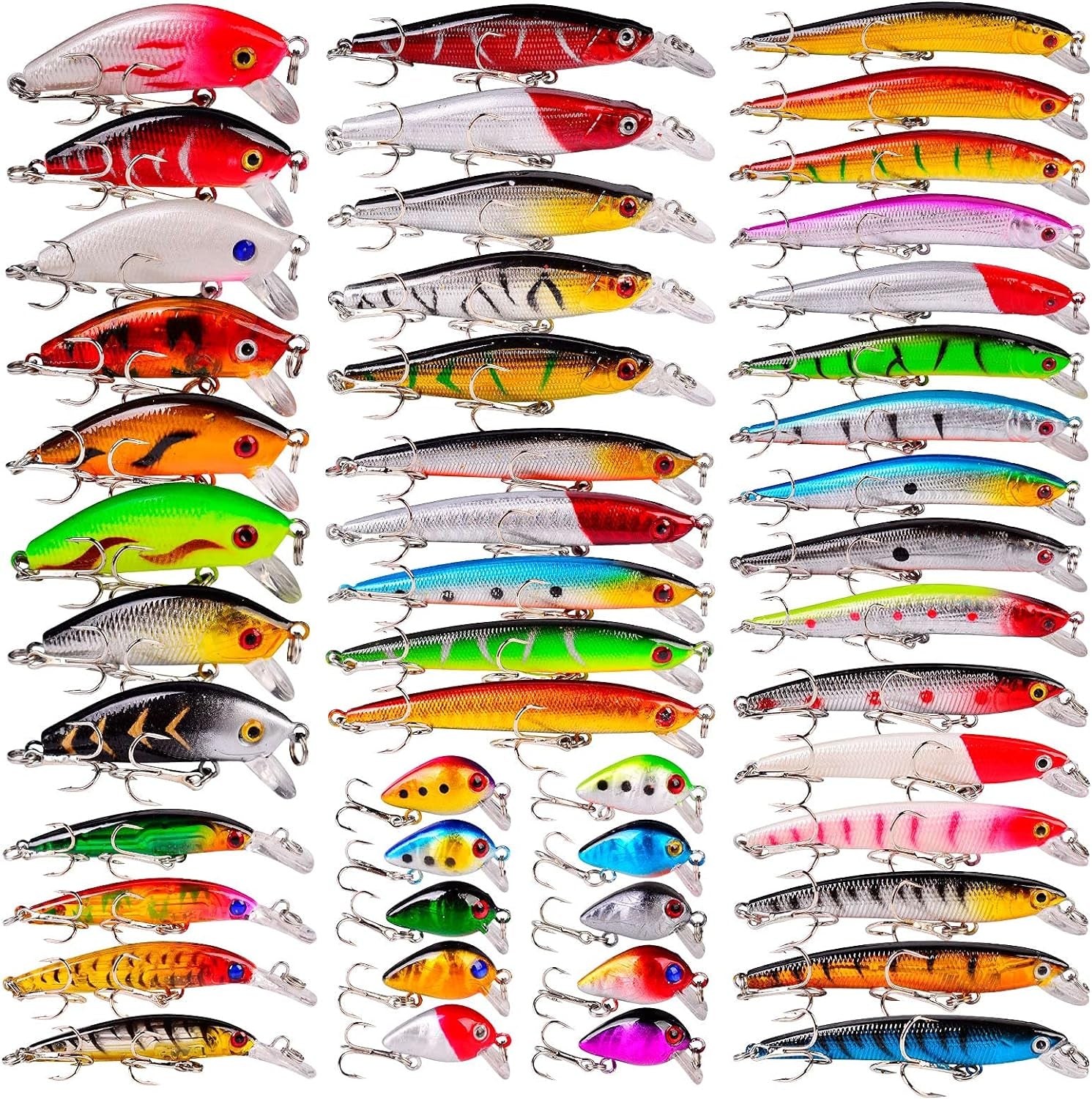 Bass Fishing Lures Kit Set Topwater Hard Baits Minnow Crankbait Pencil VIB Swimbait for Bass Pike Fit Saltwater and Freshwater