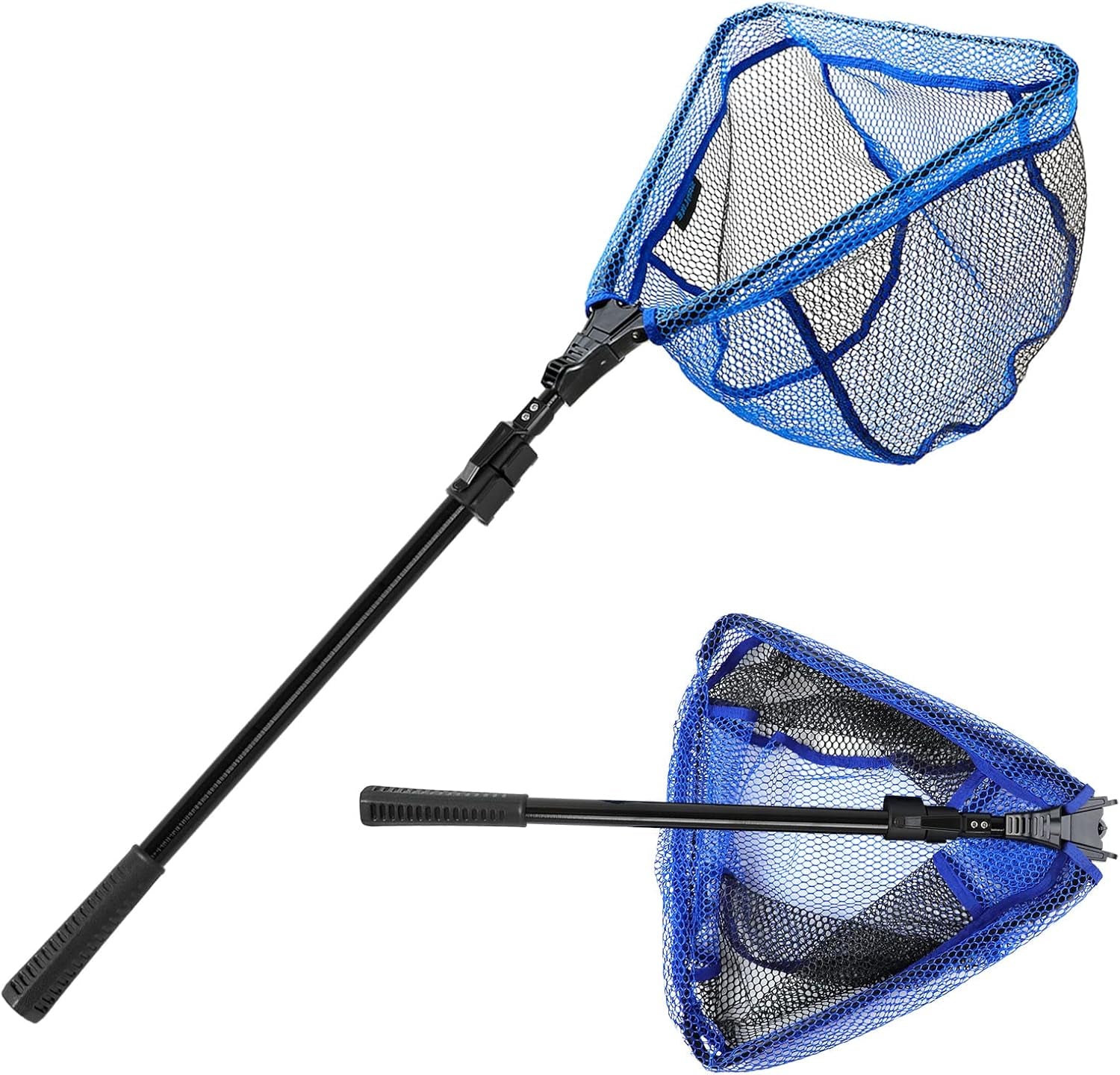 Foldable Fishing Net, Fishing Gear and Equipment, Fishing Net with Handle, Fly Fishing Net, Fly Fishing Accessories, Fishing Gifts for Men, Freshwater, Saltwater, Pond, Canoe, Kayak - 17" to 97"